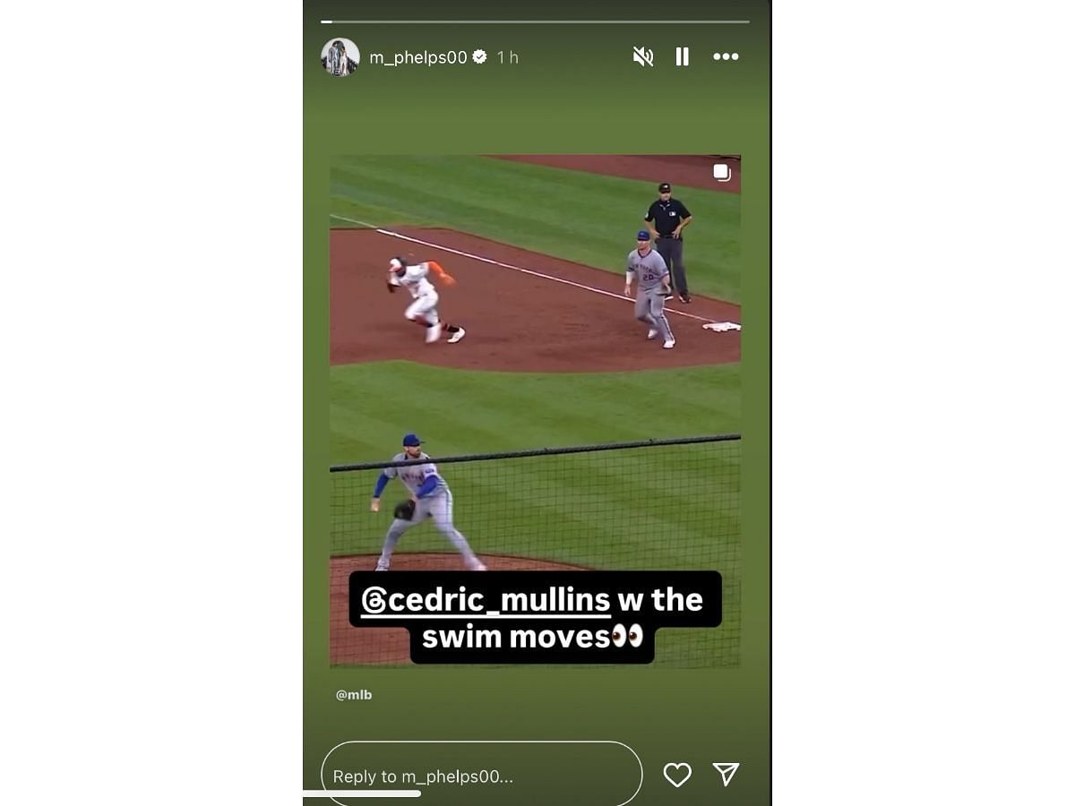 Phelps’ Instagram story (@m_phelps00)
